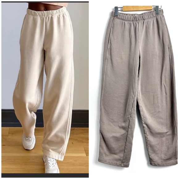 Aritzia Pants - Aritzia Wilfred Free Gemini Fleece Wide Leg Sweatpants Sz Small